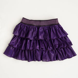 Shine On Purple Shimmer Tiered Skort - Evie's Closet Clothing