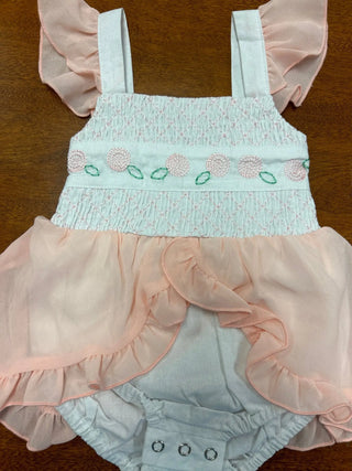 Smocked Floral Bubble - Evie's Closet Clothing