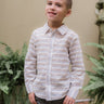 Stand Tall Striped Collared Boys Shirt - Evie's Closet Clothing