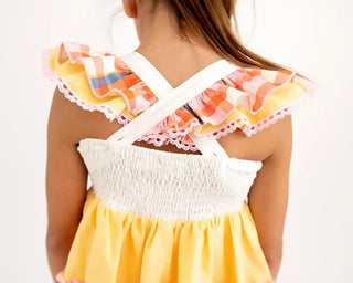 Take Me to the Beach Sunshine Yellow Embroidered Tunic Set - Evie's Closet Clothing