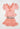 The Lord's Promise Blush and Coral Ruffle Button Accent Peplum Smocked Top and Coordinating Stretchy Metallic Waist Skort - Evie's Closet Clothing