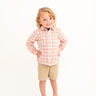 The Lord's Promise Made to Match Plaid Collared Button Up Shirt with Adjustable Sleeves - Evie's Closet Clothing
