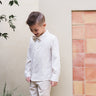 Thrill of Hope Ivory Collared Boys Shirt - Evie's Closet Clothing