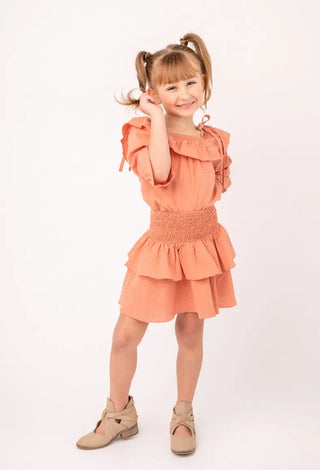 Trendy Tangerine Simplicity Top and Skort Set - Evie's Closet Clothing