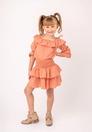 Trendy Tangerine Simplicity Top and Skort Set - Evie's Closet Clothing