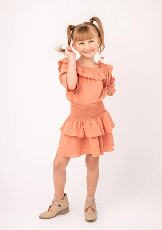 Trendy Tangerine Simplicity Top and Skort Set - Evie's Closet Clothing