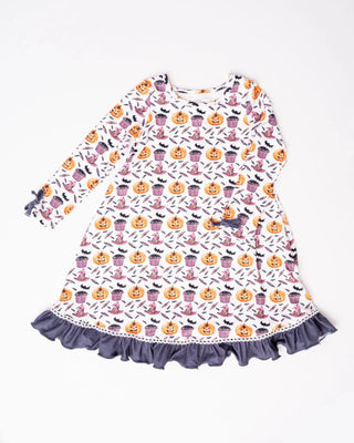 Trick or Treat Printed Gown - Evie's Closet Clothing