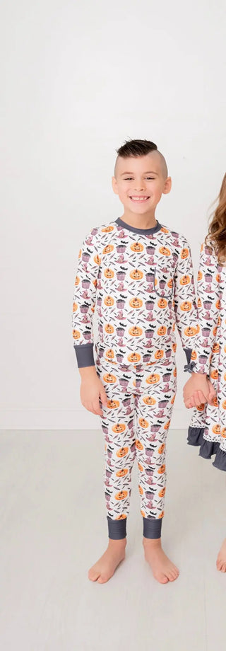 Trick or Treat Printed Two Piece Set - Evie's Closet Clothing