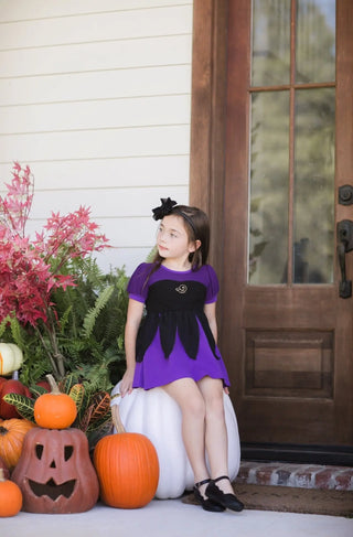 Unfortunate Soul Purple and Black Tunic Length Dress and Shortie Dreamer - Evie's Closet Clothing