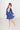 Winter Snowflake Royal Blue and Silver Printed Dress - Evie's Closet Clothing