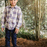 Winter Solace Plaid Collared Boys Shirt - Evie's Closet Clothing