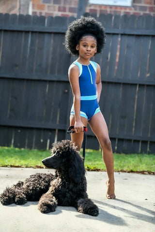 Zippity Doo Da Sporty Blue One Piece Leo - Evie's Closet Clothing