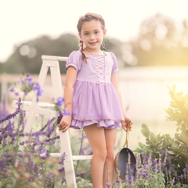 PREORDER Tower Lavender and Pink Vintage Length Dreamer Dress and Shorties
