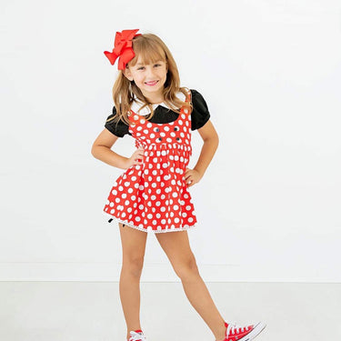 PREORDER Sweetheart Red and White Polka Dot Vintage Length Dreamer and Shortie